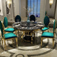 Luxury Style Marble Dining Table Single Pedestal Base Round Table for Home Black Without Chairs Clearhalo ' dining_table' 'Dining Tables & Seating' 'Dining Tables' 'furn' 'furn_dining_table' 'Furniture' 'furniture_dining_table' 'Kitchen & Dining Furniture' 'kitchen&dining_furn' 'kitchen' 'kitchen_dining_table' 4020700