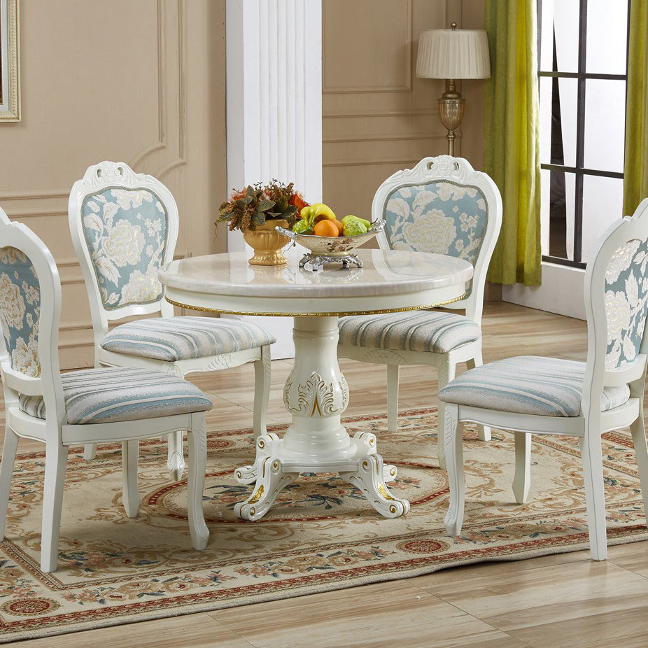 Solid Wood Victorian Round Dining Table Marble Table with Pedestal Base Clearhalo ' dining_table' 'Dining Tables & Seating' 'Dining Tables' 'furn' 'furn_dining_table' 'Furniture' 'furniture_dining_table' 'Kitchen & Dining Furniture' 'kitchen&dining_furn' 'kitchen' 'kitchen_dining_table' 4020716