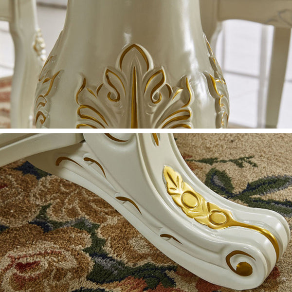 Solid Wood Victorian Round Dining Table Marble Table with Pedestal Base Clearhalo ' dining_table' 'Dining Tables & Seating' 'Dining Tables' 'furn' 'furn_dining_table' 'Furniture' 'furniture_dining_table' 'Kitchen & Dining Furniture' 'kitchen&dining_furn' 'kitchen' 'kitchen_dining_table' 4020720