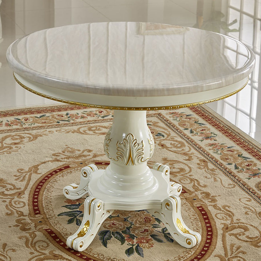 Solid Wood Victorian Round Dining Table Marble Table with Pedestal Base Clearhalo ' dining_table' 'Dining Tables & Seating' 'Dining Tables' 'furn' 'furn_dining_table' 'Furniture' 'furniture_dining_table' 'Kitchen & Dining Furniture' 'kitchen&dining_furn' 'kitchen' 'kitchen_dining_table' 4020721