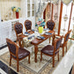Rectangle Shape Mid-Century Modern Dining Table Brown Tone Fixed Table with 4 Legs Clearhalo ' dining_table' 'Dining Tables & Seating' 'Dining Tables' 'Furniture' 'furniture_dining_table' 'Kitchen & Dining Furniture' 'kitchen&dining_furn' 'kitchen' 'kitchen_dining_table' 4020727