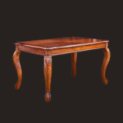 Rectangle Shape Mid-Century Modern Dining Table Brown Tone Fixed Table with 4 Legs Wood Clearhalo ' dining_table' 'Dining Tables & Seating' 'Dining Tables' 'Furniture' 'furniture_dining_table' 'Kitchen & Dining Furniture' 'kitchen&dining_furn' 'kitchen' 'kitchen_dining_table' 4020728