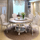 Luxury Style Marble Dining Table Single Pedestal Base Round Table for Dining Room Clearhalo ' dining_table' 'Dining Tables & Seating' 'Dining Tables' 'furn' 'furn_dining_table' 'Furniture' 'furniture_dining_table' 'Kitchen & Dining Furniture' 'kitchen&dining_furn' 'kitchen' 'kitchen_dining_table' 4020758