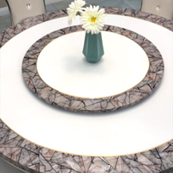 Luxury Style Marble Dining Table Single Pedestal Base Round Table for Dining Room Clearhalo ' dining_table' 'Dining Tables & Seating' 'Dining Tables' 'furn' 'furn_dining_table' 'Furniture' 'furniture_dining_table' 'Kitchen & Dining Furniture' 'kitchen&dining_furn' 'kitchen' 'kitchen_dining_table' 4020764