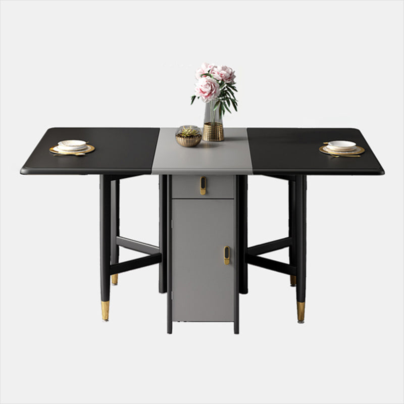 Mid-Century Modern Dining Table Rubberwood Solid Wood Table with Black Ash Solid Wood Base Gray Without Chairs Clearhalo ' dining_table' 'Dining Tables & Seating' 'Dining Tables' 'furn' 'furn_dining_table' 'Furniture' 'furniture_dining_table' 'Kitchen & Dining Furniture' 'kitchen&dining_furn' 'kitchen' 'kitchen_dining_table' 4020773