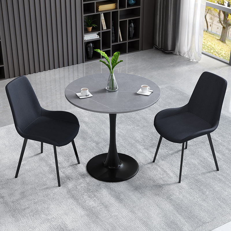 Simple Round Dining Table Sintered Stone Table with Tulip Base for Dining Room Clearhalo ' dining_table' 'Dining Tables & Seating' 'Dining Tables' 'furn' 'furn_dining_table' 'Furniture' 'furniture_dining_table' 'Kitchen & Dining Furniture' 'kitchen&dining_furn' 'kitchen' 'kitchen_dining_table' 4020810