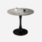 Simple Round Dining Table Sintered Stone Table with Tulip Base for Dining Room Gray Black Clearhalo ' dining_table' 'Dining Tables & Seating' 'Dining Tables' 'furn' 'furn_dining_table' 'Furniture' 'furniture_dining_table' 'Kitchen & Dining Furniture' 'kitchen&dining_furn' 'kitchen' 'kitchen_dining_table' 4020817