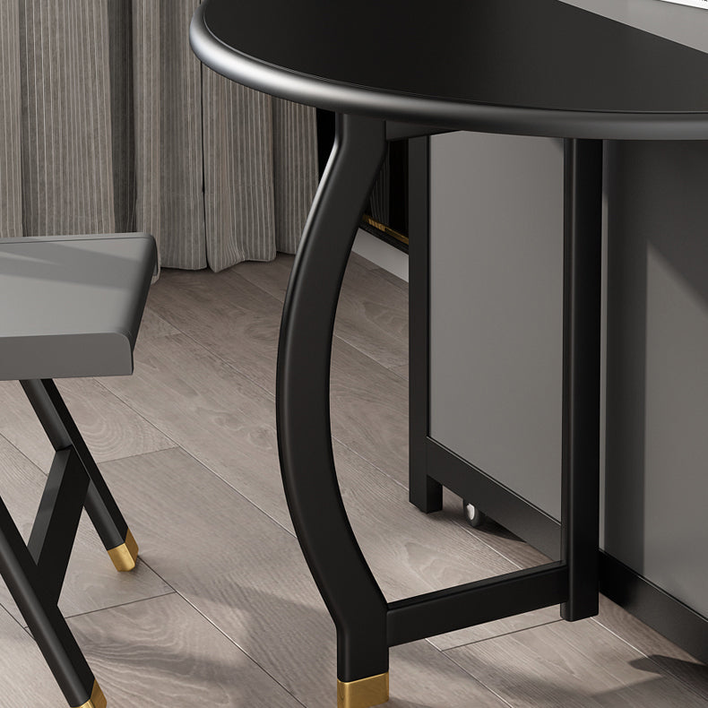 Foldable Rubberwood Dining Table Extendable Round Table with Storage Trestle Base Clearhalo ' dining_table' 'Dining Tables & Seating' 'Dining Tables' 'furn' 'furn_dining_table' 'Furniture' 'furniture_dining_table' 'Kitchen & Dining Furniture' 'kitchen&dining_furn' 'kitchen' 'kitchen_dining_table' 4020828