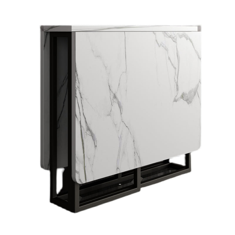 Faux Marble Dining Table Simplicity Style Sled Base Table for Dining Room Clearhalo ' dining_table' 'Dining Tables & Seating' 'Dining Tables' 'furn' 'furn_dining_table' 'Furniture' 'furniture_dining_table' 'Kitchen & Dining Furniture' 'kitchen&dining_furn' 'kitchen' 'kitchen_dining_table' 4020863