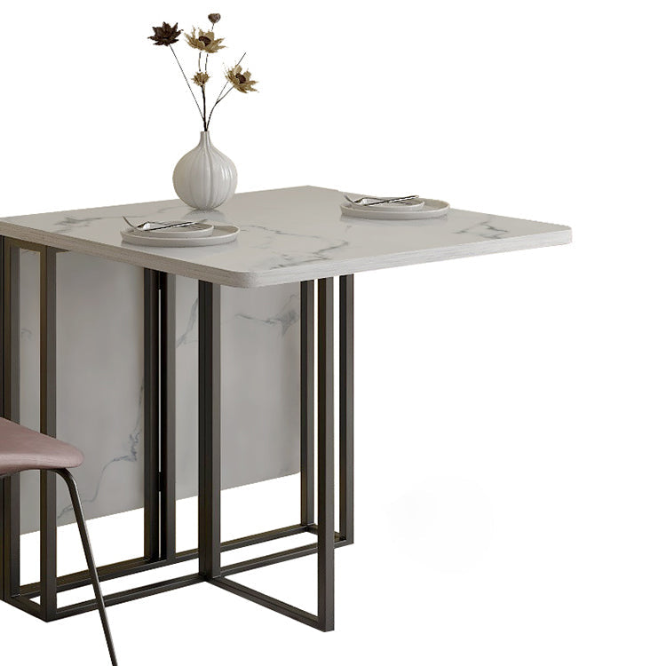 Faux Marble Dining Table Simplicity Style Sled Base Table for Dining Room Clearhalo ' dining_table' 'Dining Tables & Seating' 'Dining Tables' 'furn' 'furn_dining_table' 'Furniture' 'furniture_dining_table' 'Kitchen & Dining Furniture' 'kitchen&dining_furn' 'kitchen' 'kitchen_dining_table' 4020864