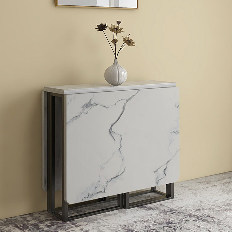 Faux Marble Dining Table Simplicity Style Sled Base Table for Dining Room Clearhalo ' dining_table' 'Dining Tables & Seating' 'Dining Tables' 'furn' 'furn_dining_table' 'Furniture' 'furniture_dining_table' 'Kitchen & Dining Furniture' 'kitchen&dining_furn' 'kitchen' 'kitchen_dining_table' 4020866