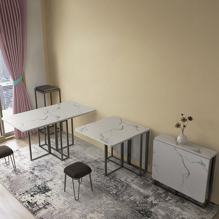 Faux Marble Dining Table Simplicity Style Sled Base Table for Dining Room Clearhalo ' dining_table' 'Dining Tables & Seating' 'Dining Tables' 'furn' 'furn_dining_table' 'Furniture' 'furniture_dining_table' 'Kitchen & Dining Furniture' 'kitchen&dining_furn' 'kitchen' 'kitchen_dining_table' 4020867