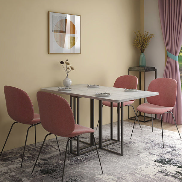 Faux Marble Dining Table Simplicity Style Sled Base Table for Dining Room Clearhalo ' dining_table' 'Dining Tables & Seating' 'Dining Tables' 'furn' 'furn_dining_table' 'Furniture' 'furniture_dining_table' 'Kitchen & Dining Furniture' 'kitchen&dining_furn' 'kitchen' 'kitchen_dining_table' 4020868