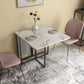 Faux Marble Dining Table Simplicity Style Sled Base Table for Dining Room Clearhalo ' dining_table' 'Dining Tables & Seating' 'Dining Tables' 'furn' 'furn_dining_table' 'Furniture' 'furniture_dining_table' 'Kitchen & Dining Furniture' 'kitchen&dining_furn' 'kitchen' 'kitchen_dining_table' 4020869