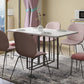 Faux Marble Dining Table Simplicity Style Sled Base Table for Dining Room Clearhalo ' dining_table' 'Dining Tables & Seating' 'Dining Tables' 'furn' 'furn_dining_table' 'Furniture' 'furniture_dining_table' 'Kitchen & Dining Furniture' 'kitchen&dining_furn' 'kitchen' 'kitchen_dining_table' 4020870