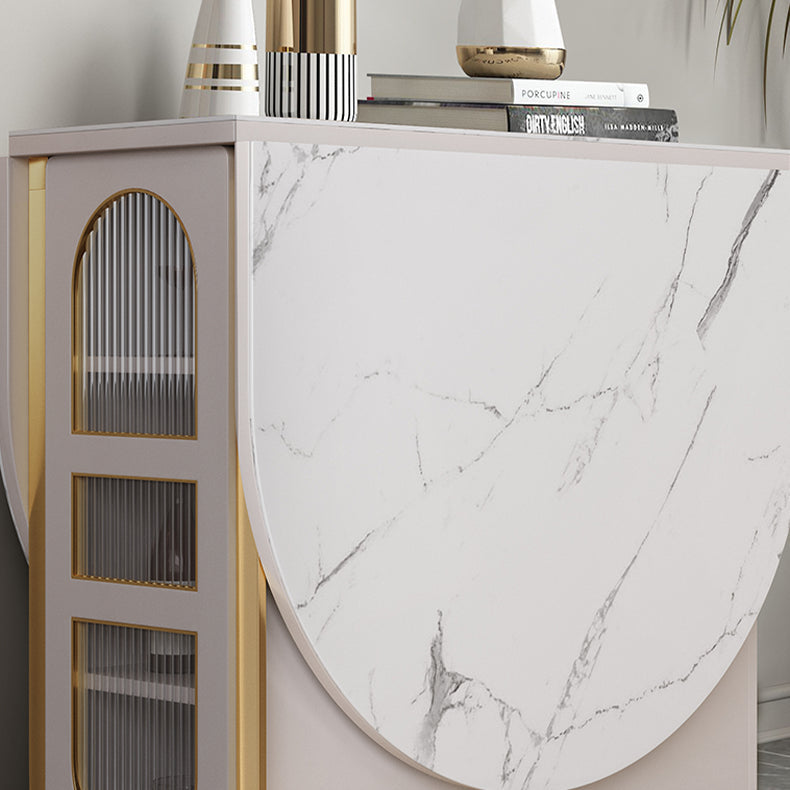 59'' Foldable Sintered Stone Top Dining Table Modern Oval Table with Storage Trestle Base Clearhalo ' dining_table' 'Dining Tables & Seating' 'Dining Tables' 'furn' 'furn_dining_table' 'Furniture' 'furniture_dining_table' 'Kitchen & Dining Furniture' 'kitchen&dining_furn' 'kitchen' 'kitchen_dining_table' 4020880