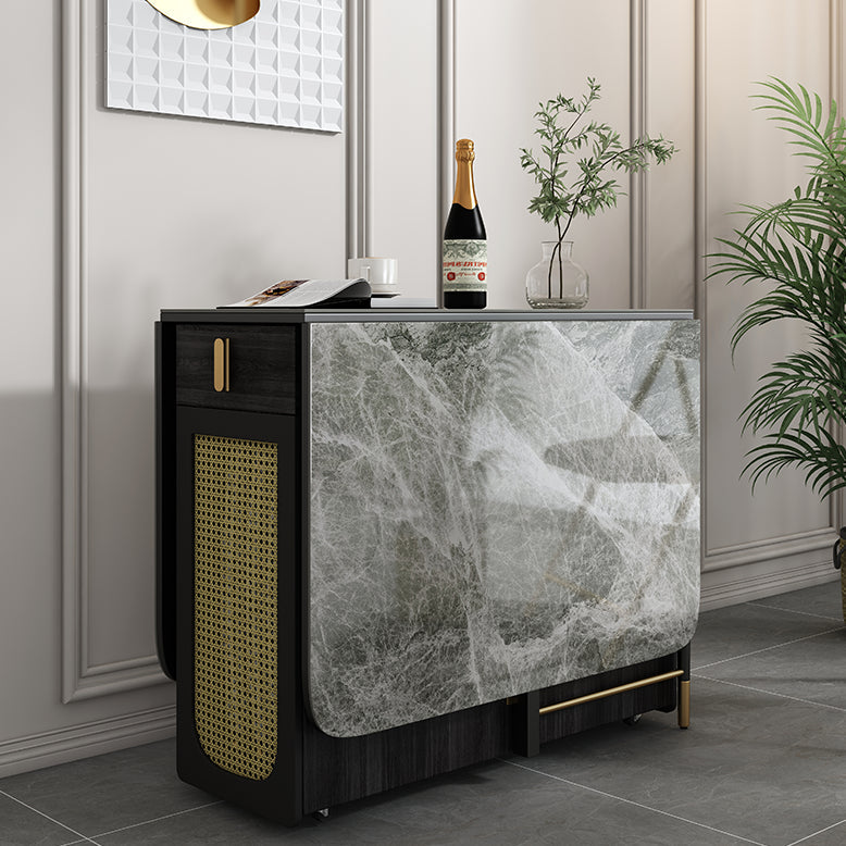 59'' Sintered Stone Top Dining Table Foldable Rectangle Table with Trestle Base Clearhalo ' dining_table' 'Dining Tables & Seating' 'Dining Tables' 'furn' 'furn_dining_table' 'Furniture' 'furniture_dining_table' 'Kitchen & Dining Furniture' 'kitchen&dining_furn' 'kitchen' 'kitchen_dining_table' 4020916