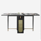 59'' Sintered Stone Top Dining Table Foldable Rectangle Table with Trestle Base Gray Without Chairs Clearhalo ' dining_table' 'Dining Tables & Seating' 'Dining Tables' 'furn' 'furn_dining_table' 'Furniture' 'furniture_dining_table' 'Kitchen & Dining Furniture' 'kitchen&dining_furn' 'kitchen' 'kitchen_dining_table' 4020917