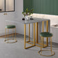Modern Gray Dining Table Sintered Stone Drop-Leaf 59" Dining Table for Home Use Clearhalo ' dining_table' 'Dining Tables & Seating' 'Dining Tables' 'furn' 'furn_dining_table' 'Furniture' 'furniture_dining_table' 'Kitchen & Dining Furniture' 'kitchen&dining_furn' 'kitchen' 'kitchen_dining_table' 4020933