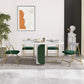 Modern Sintered Stone Dining Table White Rectangle Drop-Leaf 59" Dining Table Clearhalo ' dining_table' 'Dining Tables & Seating' 'Dining Tables' 'furn' 'furn_dining_table' 'Furniture' 'furniture_dining_table' 'Kitchen & Dining Furniture' 'kitchen&dining_furn' 'kitchen' 'kitchen_dining_table' 4020936
