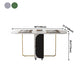Modern Sintered Stone Dining Table White Rectangle Drop-Leaf 59" Dining Table Clearhalo ' dining_table' 'Dining Tables & Seating' 'Dining Tables' 'furn' 'furn_dining_table' 'Furniture' 'furniture_dining_table' 'Kitchen & Dining Furniture' 'kitchen&dining_furn' 'kitchen' 'kitchen_dining_table' 4020947