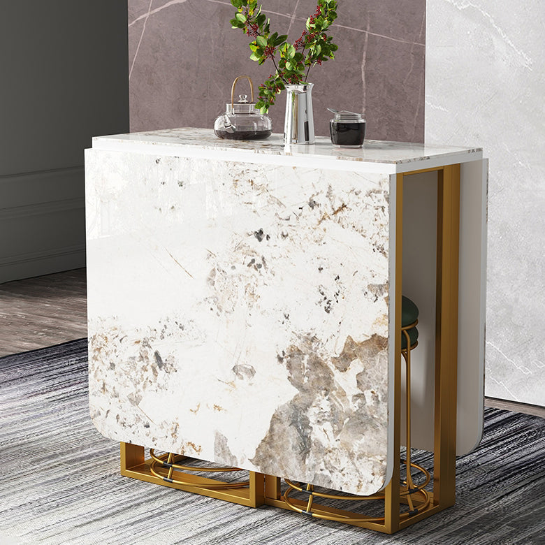 59'' Foldable Sintered Stone Top Kitchen Table Modern Rectangle Table with Trestle Base Clearhalo ' dining_table' 'Dining Tables & Seating' 'Dining Tables' 'furn' 'furn_dining_table' 'Furniture' 'furniture_dining_table' 'Kitchen & Dining Furniture' 'kitchen&dining_furn' 'kitchen' 'kitchen_dining_table' 4020961