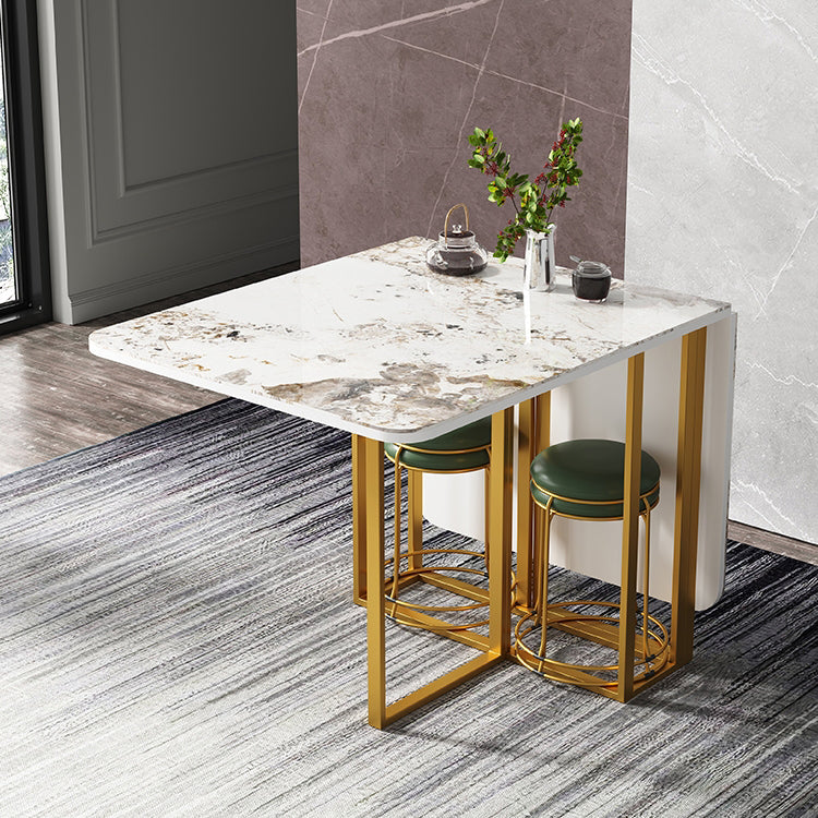 59'' Foldable Sintered Stone Top Kitchen Table Modern Rectangle Table with Trestle Base Clearhalo ' dining_table' 'Dining Tables & Seating' 'Dining Tables' 'furn' 'furn_dining_table' 'Furniture' 'furniture_dining_table' 'Kitchen & Dining Furniture' 'kitchen&dining_furn' 'kitchen' 'kitchen_dining_table' 4020964