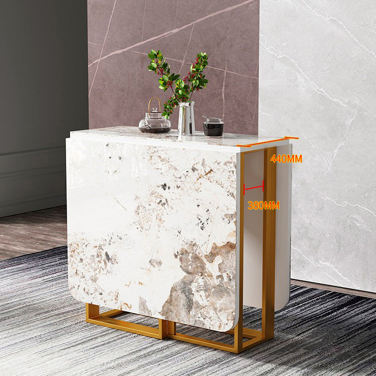 59'' Foldable Sintered Stone Top Kitchen Table Modern Rectangle Table with Trestle Base Clearhalo ' dining_table' 'Dining Tables & Seating' 'Dining Tables' 'furn' 'furn_dining_table' 'Furniture' 'furniture_dining_table' 'Kitchen & Dining Furniture' 'kitchen&dining_furn' 'kitchen' 'kitchen_dining_table' 4020970