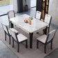 Mid-Century Sintered Stone Dining Table 4 Legs Base Rectangle Table for Home Clearhalo ' dining_table' 'Dining Tables & Seating' 'Dining Tables' 'furn' 'furn_dining_table' 'Furniture' 'furniture_dining_table' 'Kitchen & Dining Furniture' 'kitchen&dining_furn' 'kitchen' 'kitchen_dining_table' 4021015