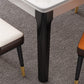 Mid-Century Sintered Stone Dining Table 4 Legs Base Rectangle Table for Home Clearhalo ' dining_table' 'Dining Tables & Seating' 'Dining Tables' 'furn' 'furn_dining_table' 'Furniture' 'furniture_dining_table' 'Kitchen & Dining Furniture' 'kitchen&dining_furn' 'kitchen' 'kitchen_dining_table' 4021022