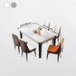 Mid-Century Sintered Stone Dining Table 4 Legs Base Rectangle Table for Home Clearhalo ' dining_table' 'Dining Tables & Seating' 'Dining Tables' 'furn' 'furn_dining_table' 'Furniture' 'furniture_dining_table' 'Kitchen & Dining Furniture' 'kitchen&dining_furn' 'kitchen' 'kitchen_dining_table' 4021025