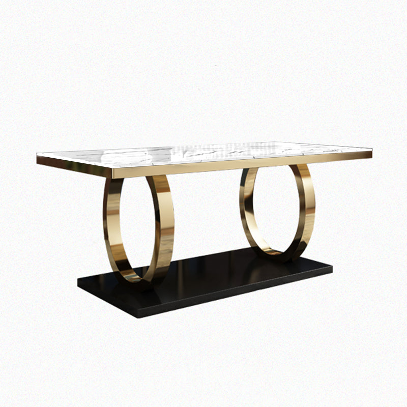 Luxury Style Marble Dining Table Trestle Base Rectangle Table for Home Without Chairs Clearhalo ' dining_table' 'Dining Tables & Seating' 'Dining Tables' 'furn' 'furn_dining_table' 'Furniture' 'furniture_dining_table' 'Kitchen & Dining Furniture' 'kitchen&dining_furn' 'kitchen' 'kitchen_dining_table' 4021030