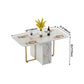Modern Style White Dining Table Sintered Stone Drop-Leaf Dining Table for Home Use Clearhalo ' dining_table' 'Dining Tables & Seating' 'Dining Tables' 'furn' 'furn_dining_table' 'Furniture' 'furniture_dining_table' 'Kitchen & Dining Furniture' 'kitchen&dining_furn' 'kitchen' 'kitchen_dining_table' 4021046