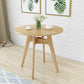 Round Modern Dining Table Wood Color Fixed Table with Ashwood Solid Wood Clearhalo ' dining_table' 'Dining Tables & Seating' 'Dining Tables' 'furn' 'furn_dining_table' 'Furniture' 'furniture_dining_table' 'Kitchen & Dining Furniture' 'kitchen&dining_furn' 'kitchen' 'kitchen_dining_table' 4033042