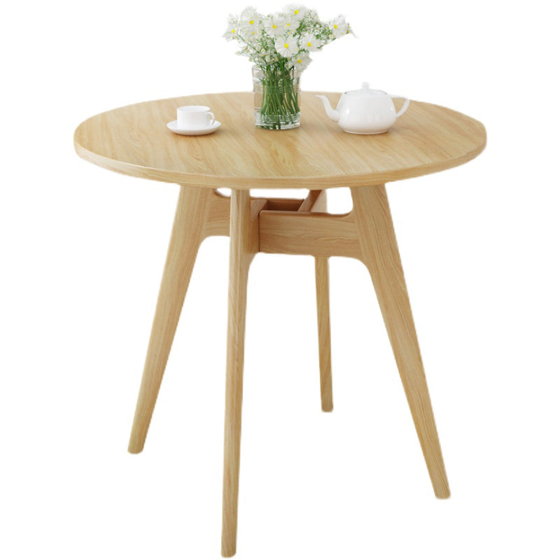 Round Modern Dining Table Wood Color Fixed Table with Ashwood Solid Wood Natural Without Chairs Clearhalo ' dining_table' 'Dining Tables & Seating' 'Dining Tables' 'furn' 'furn_dining_table' 'Furniture' 'furniture_dining_table' 'Kitchen & Dining Furniture' 'kitchen&dining_furn' 'kitchen' 'kitchen_dining_table' 4033043