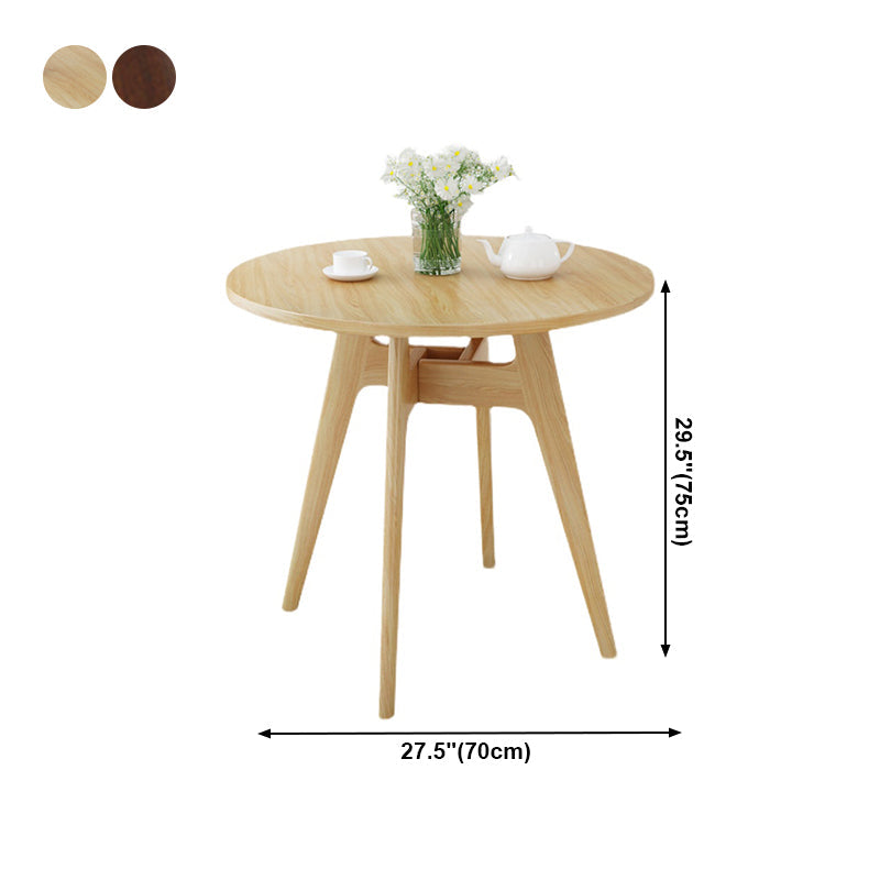 Round Modern Dining Table Wood Color Fixed Table with Ashwood Solid Wood Clearhalo ' dining_table' 'Dining Tables & Seating' 'Dining Tables' 'furn' 'furn_dining_table' 'Furniture' 'furniture_dining_table' 'Kitchen & Dining Furniture' 'kitchen&dining_furn' 'kitchen' 'kitchen_dining_table' 4033050