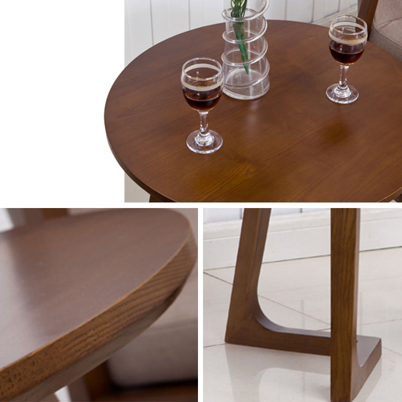 Round Wood Color Dining Table Ash Solid Wood Table Modern with Double Pedestal Clearhalo ' dining_table' 'Dining Tables & Seating' 'Dining Tables' 'furn' 'furn_dining_table' 'Furniture' 'furniture_dining_table' 'Kitchen & Dining Furniture' 'kitchen&dining_furn' 'kitchen' 'kitchen_dining_table' 4033057