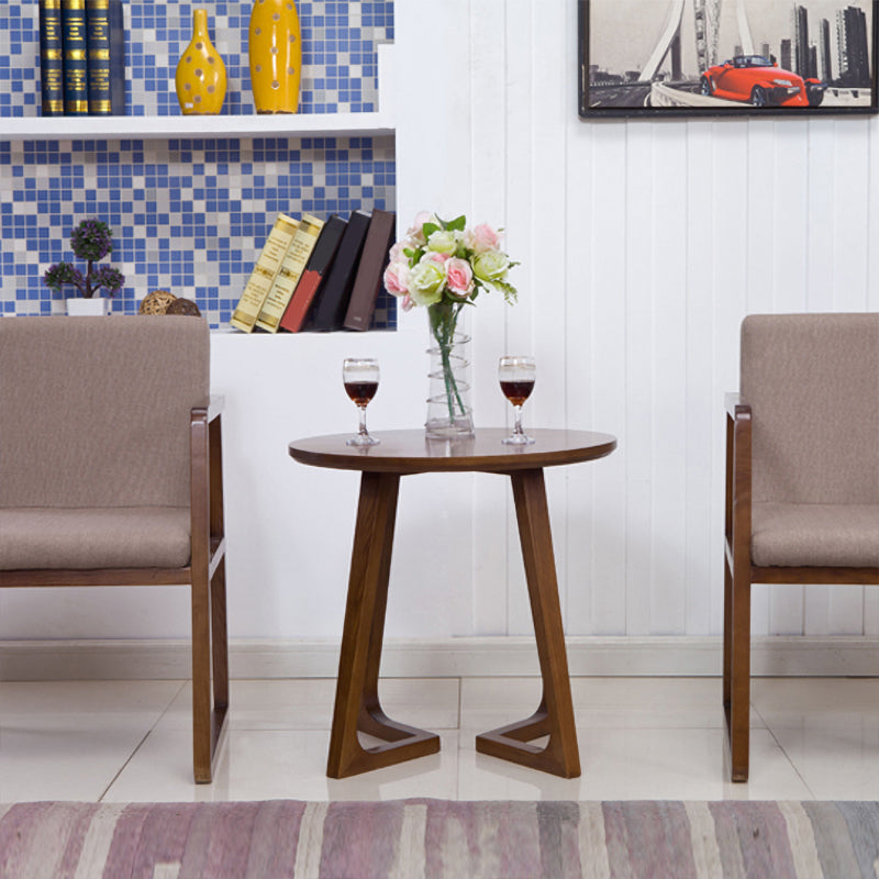 Round Wood Color Dining Table Ash Solid Wood Table Modern with Double Pedestal Clearhalo ' dining_table' 'Dining Tables & Seating' 'Dining Tables' 'furn' 'furn_dining_table' 'Furniture' 'furniture_dining_table' 'Kitchen & Dining Furniture' 'kitchen&dining_furn' 'kitchen' 'kitchen_dining_table' 4033058