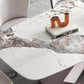 Rectangle White Tone Dining Table Sintered Stone Table Luxury with Pedestal Clearhalo ' dining_table' 'Dining Tables & Seating' 'Dining Tables' 'furn' 'furn_dining_table' 'Furniture' 'furniture_dining_table' 'Kitchen & Dining Furniture' 'kitchen&dining_furn' 'kitchen' 'kitchen_dining_table' 4033094