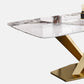 Rectangle Glam Dining Table White Tone Fixed Table with Sintered Stone Clearhalo ' dining_table' 'Dining Tables & Seating' 'Dining Tables' 'furn' 'furn_dining_table' 'Furniture' 'furniture_dining_table' 'Kitchen & Dining Furniture' 'kitchen&dining_furn' 'kitchen' 'kitchen_dining_table' 4033111