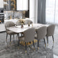Rectangle Glam Dining Table White Tone Fixed Table with Sintered Stone Clearhalo ' dining_table' 'Dining Tables & Seating' 'Dining Tables' 'furn' 'furn_dining_table' 'Furniture' 'furniture_dining_table' 'Kitchen & Dining Furniture' 'kitchen&dining_furn' 'kitchen' 'kitchen_dining_table' 4033112