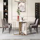 Rectangle Stainless Steel Dining Site Table Traditional Luxury Dinette Table for Home Clearhalo ' dining_table' 'Dining Tables & Seating' 'Dining Tables' 'furn' 'furn_dining_table' 'Furniture' 'furniture_dining_table' 'Kitchen & Dining Furniture' 'kitchen&dining_furn' 'kitchen' 'kitchen_dining_table' 4033120