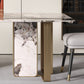 Rectangle Stainless Steel Dining Site Table Traditional Luxury Dinette Table for Home Clearhalo ' dining_table' 'Dining Tables & Seating' 'Dining Tables' 'furn' 'furn_dining_table' 'Furniture' 'furniture_dining_table' 'Kitchen & Dining Furniture' 'kitchen&dining_furn' 'kitchen' 'kitchen_dining_table' 4033123