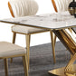 Traditional Luxury Dining Table Stainless Steel Dining Site Table for Indoor Clearhalo ' dining_table' 'Dining Tables & Seating' 'Dining Tables' 'furn' 'furn_dining_table' 'Furniture' 'furniture_dining_table' 'Kitchen & Dining Furniture' 'kitchen&dining_furn' 'kitchen' 'kitchen_dining_table' 4033148