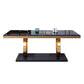 Traditional Luxury Rectangle Dining Table Stainless Steel Table for Dining Room Black Without Chairs Clearhalo ' dining_table' 'Dining Tables & Seating' 'Dining Tables' 'furn' 'furn_dining_table' 'Furniture' 'furniture_dining_table' 'Kitchen & Dining Furniture' 'kitchen&dining_furn' 'kitchen' 'kitchen_dining_table' 4033154