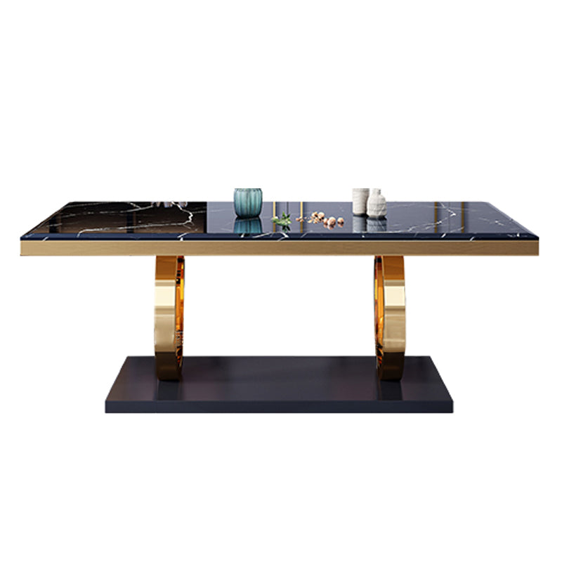 Traditional Luxury Rectangle Dining Table Stainless Steel Table for Dining Room Black Without Chairs Clearhalo ' dining_table' 'Dining Tables & Seating' 'Dining Tables' 'furn' 'furn_dining_table' 'Furniture' 'furniture_dining_table' 'Kitchen & Dining Furniture' 'kitchen&dining_furn' 'kitchen' 'kitchen_dining_table' 4033154