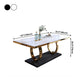 Traditional Luxury Rectangle Dining Table Stainless Steel Table for Dining Room Clearhalo ' dining_table' 'Dining Tables & Seating' 'Dining Tables' 'furn' 'furn_dining_table' 'Furniture' 'furniture_dining_table' 'Kitchen & Dining Furniture' 'kitchen&dining_furn' 'kitchen' 'kitchen_dining_table' 4033166