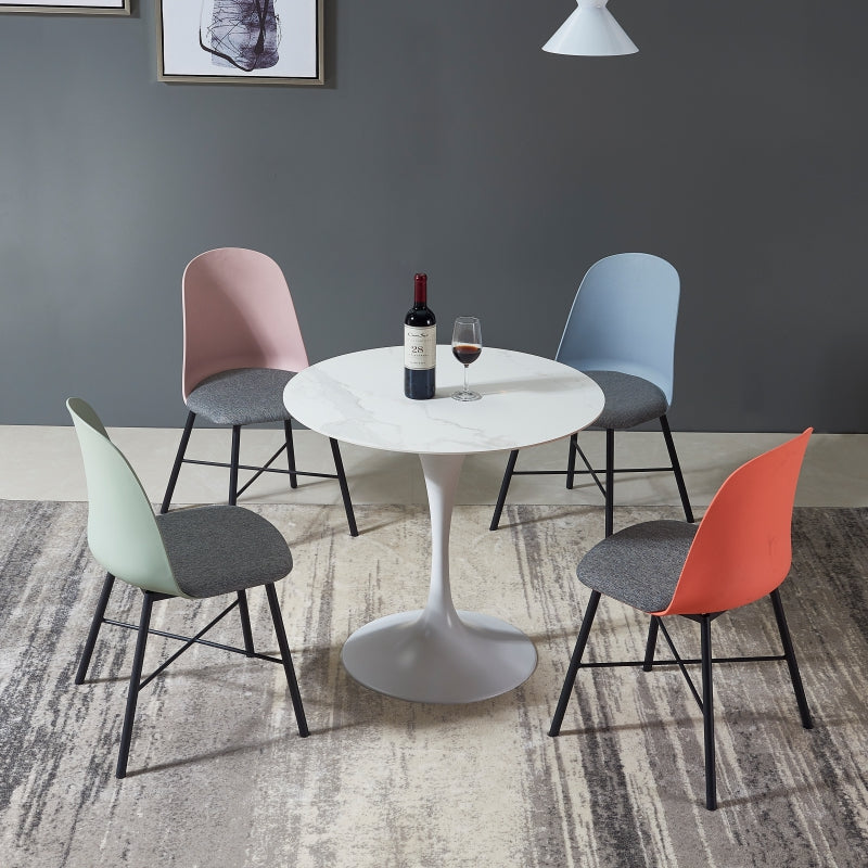 Modern Style Round Dining Table Sintered Stone Table with Tulip Base for Home Use Clearhalo ' dining_table' 'Dining Tables & Seating' 'Dining Tables' 'furn' 'furn_dining_table' 'Furniture' 'furniture_dining_table' 'Kitchen & Dining Furniture' 'kitchen&dining_furn' 'kitchen' 'kitchen_dining_table' 4033183