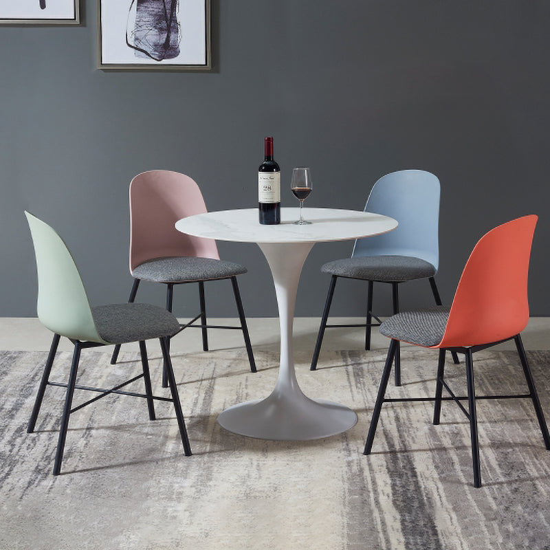 Modern Style Round Dining Table Sintered Stone Table with Tulip Base for Home Use Clearhalo ' dining_table' 'Dining Tables & Seating' 'Dining Tables' 'furn' 'furn_dining_table' 'Furniture' 'furniture_dining_table' 'Kitchen & Dining Furniture' 'kitchen&dining_furn' 'kitchen' 'kitchen_dining_table' 4033194