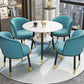 Traditional Luxury Dining Table Round Sintered Stone Table with Black Frame Clearhalo ' dining_table' 'Dining Tables & Seating' 'Dining Tables' 'furn' 'furn_dining_table' 'Furniture' 'furniture_dining_table' 'Kitchen & Dining Furniture' 'kitchen&dining_furn' 'kitchen' 'kitchen_dining_table' 4033201